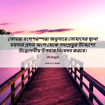 Picture 06 - গননা 15:21 BENIRV - তোমরা বংশপরম্পরা - Bible Verse Picture