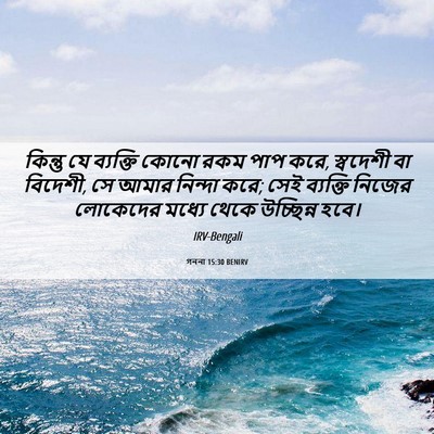 Picture 06 - গননা 15:30 BENIRV - কিন্তু যে ব্যক্তি - Bible Verse Picture