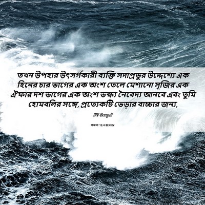 Picture 06 - গননা 15:4 BENIRV - তখন উপহার - Bible Verse Picture