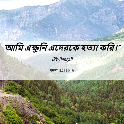 Picture 06 - গননা 16:21 BENIRV - আমি এক্ষুনি - Bible Verse Picture