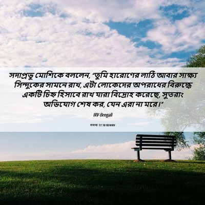 Picture 06 - গননা 17:10 BENIRV - সদাপ্রভু মোশিকে - Bible Verse Picture