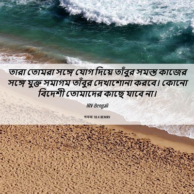 Picture 06 - গননা 18:4 BENIRV - তারা তোমরা সঙ্গে - Bible Verse Picture