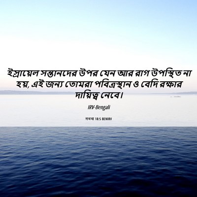 Picture 06 - গননা 18:5 BENIRV - ইস্রায়েল - Bible Verse Picture