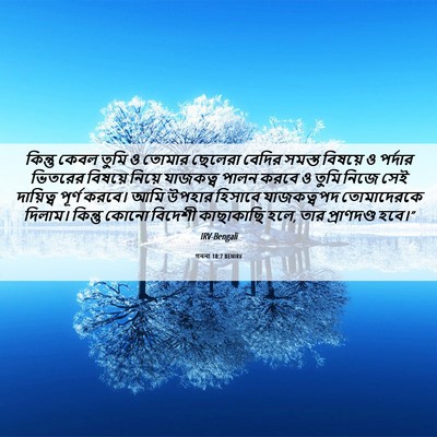 Picture 06 - গননা 18:7 BENIRV - কিন্তু কেবল তুমি ও - Bible Verse Picture