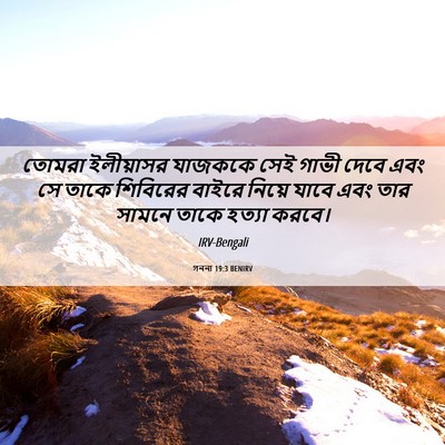 Picture 06 - গননা 19:3 BENIRV - তোমরা ইলীয়াসর - Bible Verse Picture