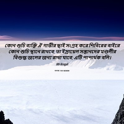 Picture 06 - গননা 19:9 BENIRV - কোন শুচি ব্যক্তি ঐ - Bible Verse Picture