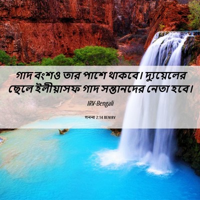 Picture 06 - গননা 2:14 BENIRV - গাদ বংশও তার পাশে - Bible Verse Picture