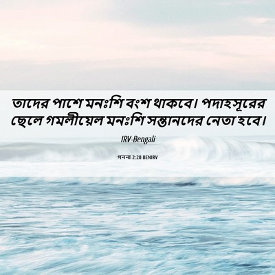 Picture 06 - গননা 2:20 BENIRV - তাদের পাশে মনঃশি - Bible Verse Picture