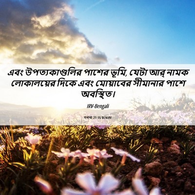 Picture 06 - গননা 21:15 BENIRV - এবং উপত্যকাগুলির - Bible Verse Picture