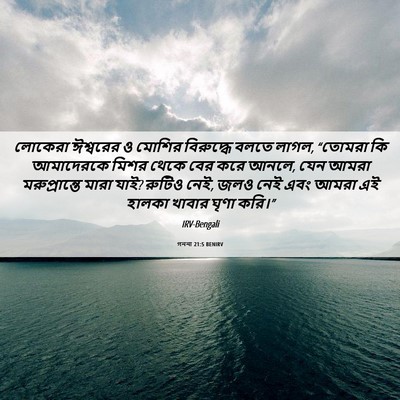 Picture 06 - গননা 21:5 BENIRV - লোকেরা ঈশ্বরের ও - Bible Verse Picture