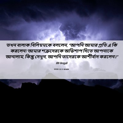 Picture 06 - গননা 23:11 BENIRV - তখন বালাক - Bible Verse Picture
