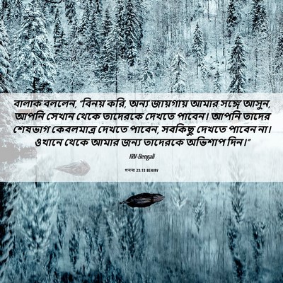 Picture 06 - গননা 23:13 BENIRV - বালাক বললেন, - Bible Verse Picture