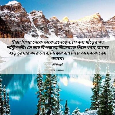 Picture 06 - গননা 24:8 BENIRV - ঈশ্বর মিশর থেকে - Bible Verse Picture