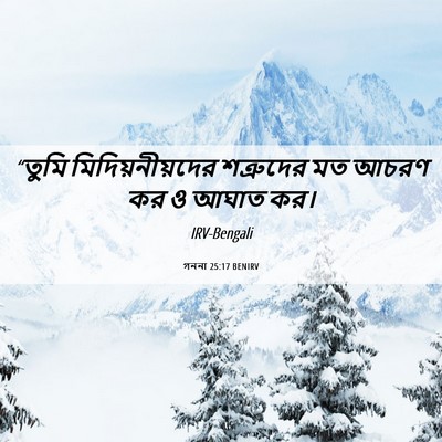 Picture 06 - গননা 25:17 BENIRV - “তুমি - Bible Verse Picture