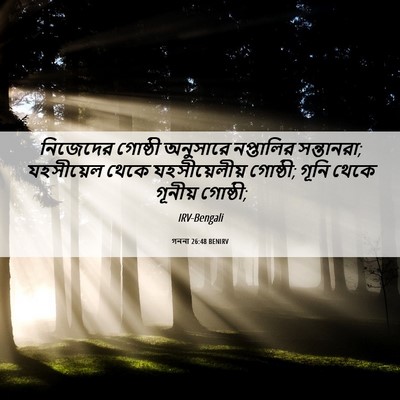 Picture 06 - গননা 26:48 BENIRV - নিজেদের গোষ্ঠী - Bible Verse Picture