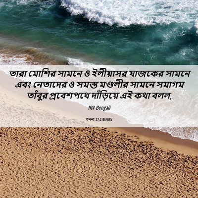 Picture 06 - গননা 27:2 BENIRV - তারা মোশির সামনে ও - Bible Verse Picture