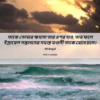 Picture 06 - গননা 27:20 BENIRV - তাকে তোমার ক্ষমতা - Bible Verse Picture
