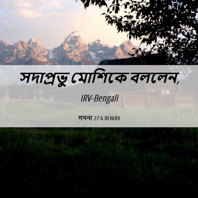 Picture 06 - গননা 27:6 BENIRV - সদাপ্রভু মোশিকে - Bible Verse Picture
