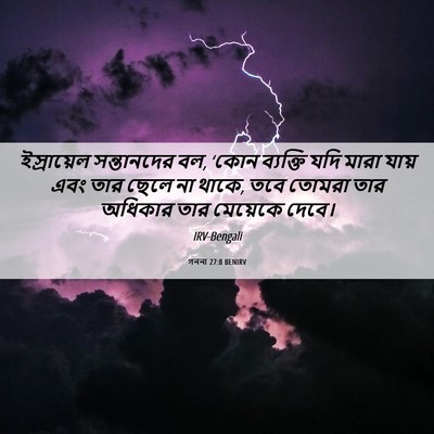 Picture 06 - গননা 27:8 BENIRV - ইস্রায়েল - Bible Verse Picture