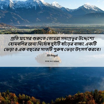 Picture 06 - গননা 28:11 BENIRV - প্রতি মাসের - Bible Verse Picture