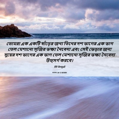 Picture 06 - গননা 28:12 BENIRV - তোমরা এক একটি - Bible Verse Picture