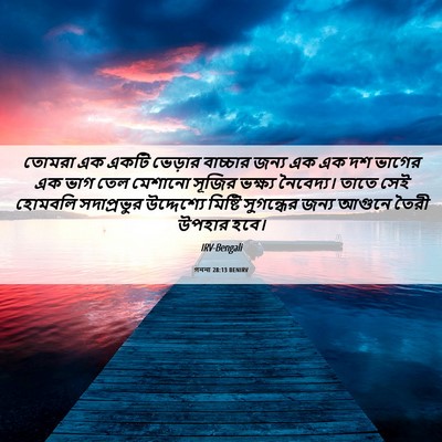 Picture 06 - গননা 28:13 BENIRV - তোমরা এক একটি - Bible Verse Picture