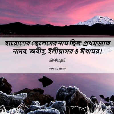 Picture 06 - গননা 3:2 BENIRV - হারোণের ছেলেদের - Bible Verse Picture