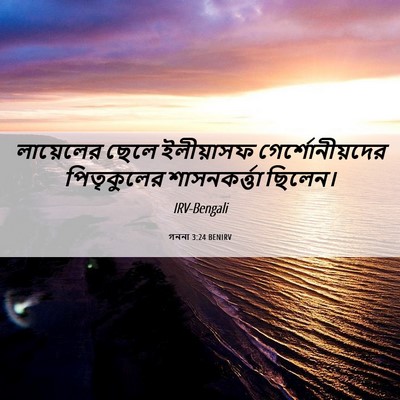 Picture 06 - গননা 3:24 BENIRV - লায়েলের ছেলে - Bible Verse Picture