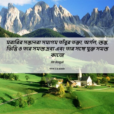 Picture 06 - গননা 3:36 BENIRV - মরারির সন্তানরা - Bible Verse Picture