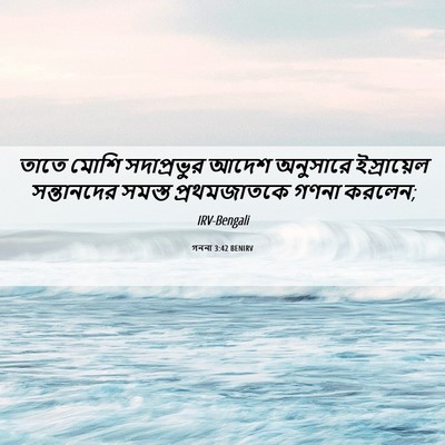 Picture 06 - গননা 3:42 BENIRV - তাতে মোশি - Bible Verse Picture