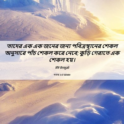 Picture 06 - গননা 3:47 BENIRV - তাদের এক এক জনের - Bible Verse Picture