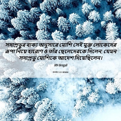 Picture 06 - গননা 3:51 BENIRV - সদাপ্রভুর বাক্য - Bible Verse Picture