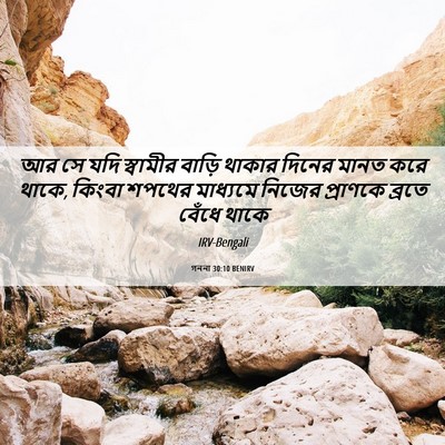 Picture 06 - গননা 30:10 BENIRV - আর সে যদি স্বামীর - Bible Verse Picture