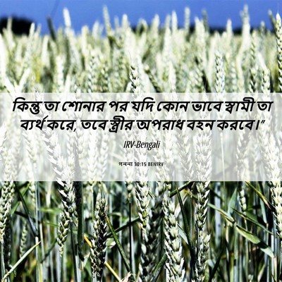 Picture 06 - গননা 30:15 BENIRV - কিন্তু তা শোনার পর - Bible Verse Picture