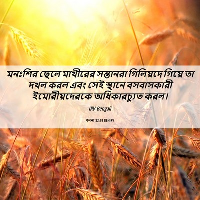 Picture 06 - গননা 32:39 BENIRV - মনঃশির ছেলে - Bible Verse Picture