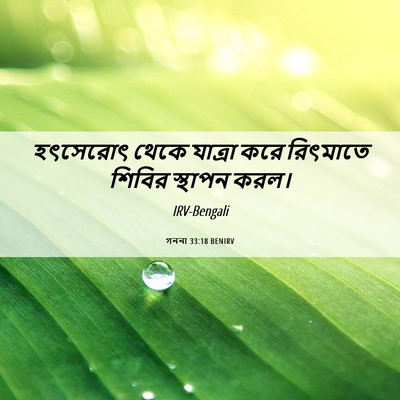 Picture 06 - গননা 33:18 BENIRV - হৎসেরোৎ থেকে - Bible Verse Picture