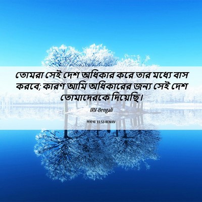 Picture 06 - গননা 33:53 BENIRV - তোমরা সেই দেশ - Bible Verse Picture