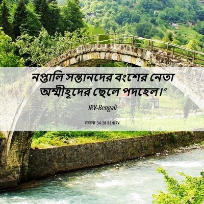 Picture 06 - গননা 34:28 BENIRV - নপ্তালি সন্তানদের - Bible Verse Picture