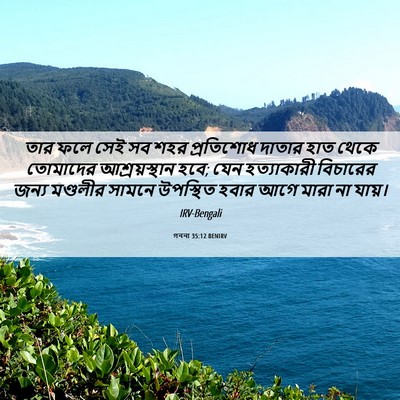 Picture 06 - গননা 35:12 BENIRV - তার ফলে সেই সব শহর - Bible Verse Picture