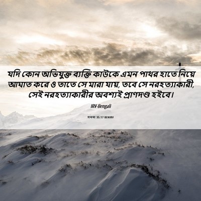 Picture 06 - গননা 35:17 BENIRV - যদি কোন অভিযুক্ত - Bible Verse Picture