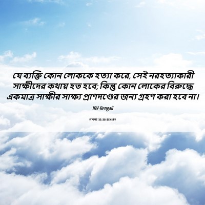 Picture 06 - গননা 35:30 BENIRV - যে ব্যক্তি কোন - Bible Verse Picture