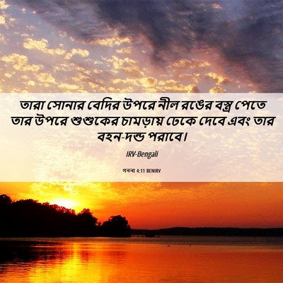 Picture 06 - গননা 4:11 BENIRV - তারা সোনার বেদির - Bible Verse Picture