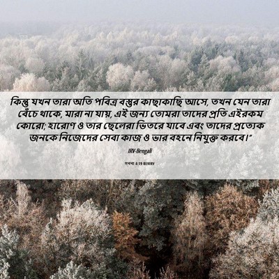 Picture 06 - গননা 4:19 BENIRV - কিন্তু যখন তারা - Bible Verse Picture