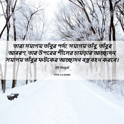 Picture 06 - গননা 4:25 BENIRV - তারা সমাগম তাঁবুর - Bible Verse Picture