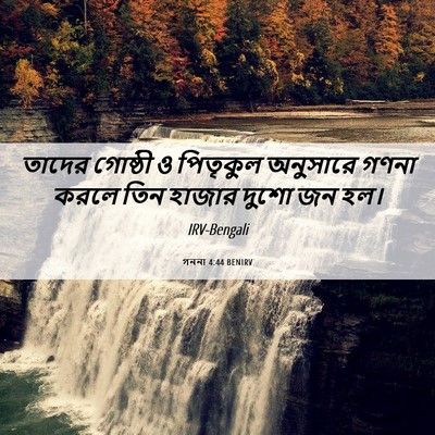 Picture 06 - গননা 4:44 BENIRV - তাদের গোষ্ঠী ও - Bible Verse Picture