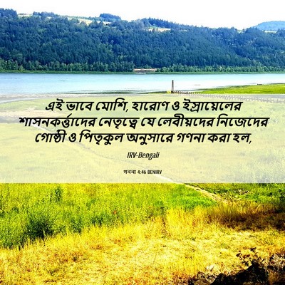 Picture 06 - গননা 4:46 BENIRV - এই ভাবে মোশি, হারোণ - Bible Verse Picture