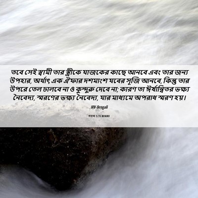Picture 06 - গননা 5:15 BENIRV - তবে সেই স্বামী তার - Bible Verse Picture