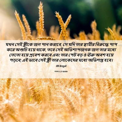 Picture 06 - গননা 5:27 BENIRV - যখন সেই স্ত্রীকে - Bible Verse Picture