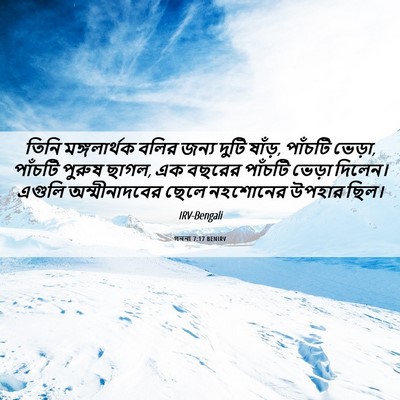 Picture 06 - গননা 7:17 BENIRV - তিনি মঙ্গলার্থক - Bible Verse Picture