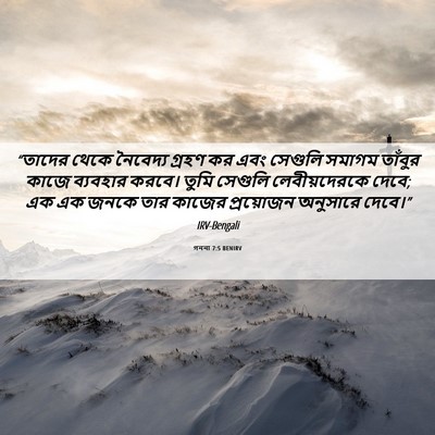 Picture 06 - গননা 7:5 BENIRV - “তাদের থেকে - Bible Verse Picture